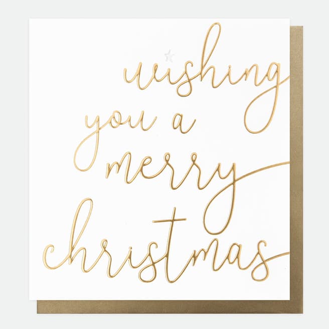 Caroline Gardner Pack of 16 Wishing You A Merry Christmas Text Cards