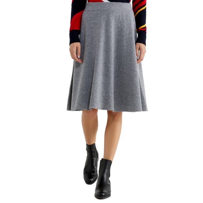 United Colors of Benetton Grey Knee Length Skirt