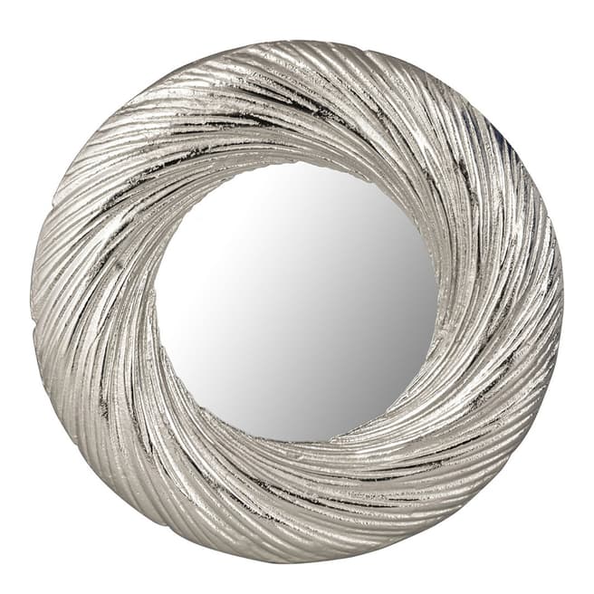 Hill Interiors Farrah Collection Silver Circular Mirror