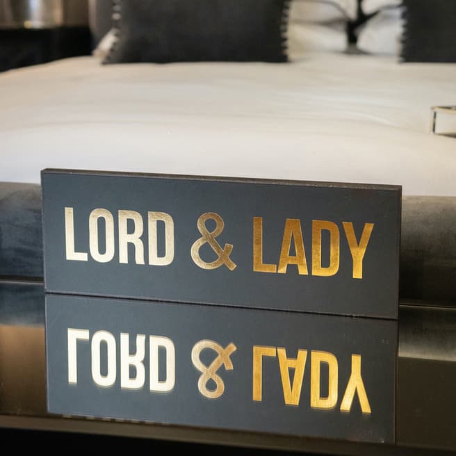 Hill Interiors Lord & Lady Gold Foil Plaque