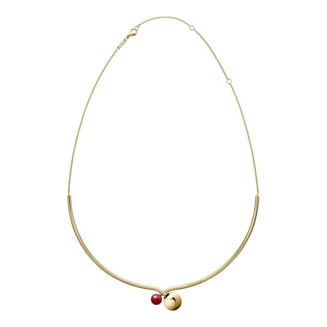 Calvin Klein Gold Red Bubbly Thin Choker
