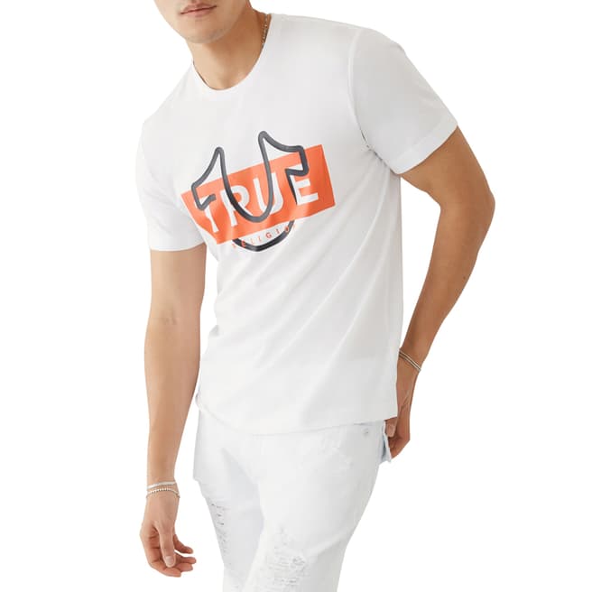 True Religion White Graphic Crew T-Shirt