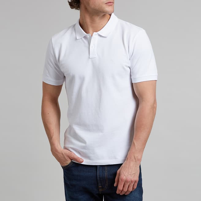 Wrangler White Regular Fit Cotton Polo Shirt 