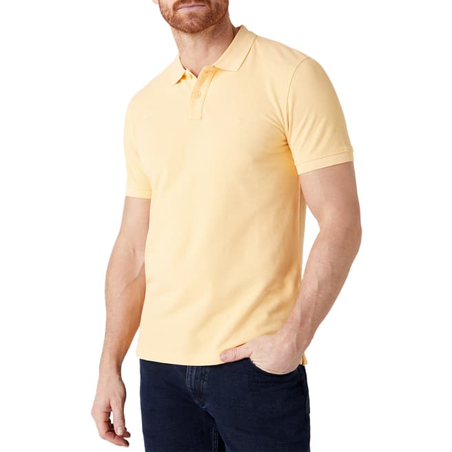 Wrangler Yellow Regular Fit Cotton Polo Shirt 