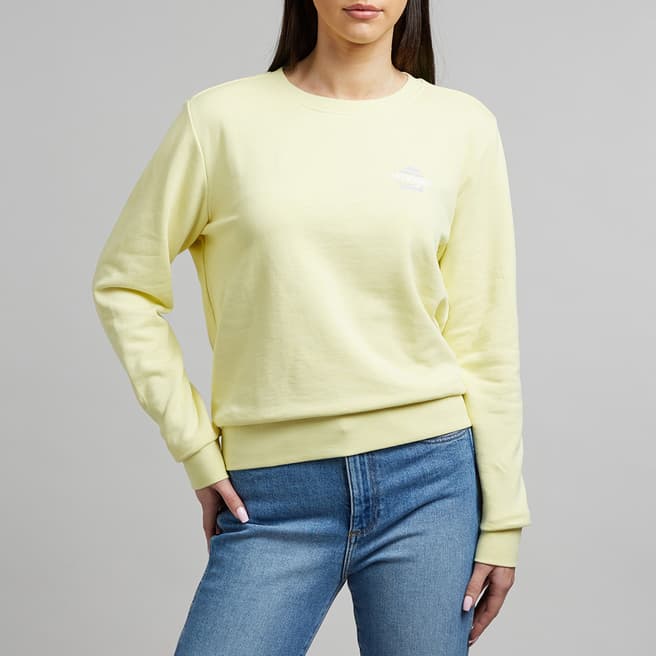Wrangler Pale Yellow Regular Fit Cotton Jumper