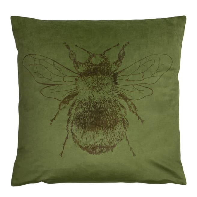Evans Lichfield Nectar Bee Cushion 43x43cm, Olive