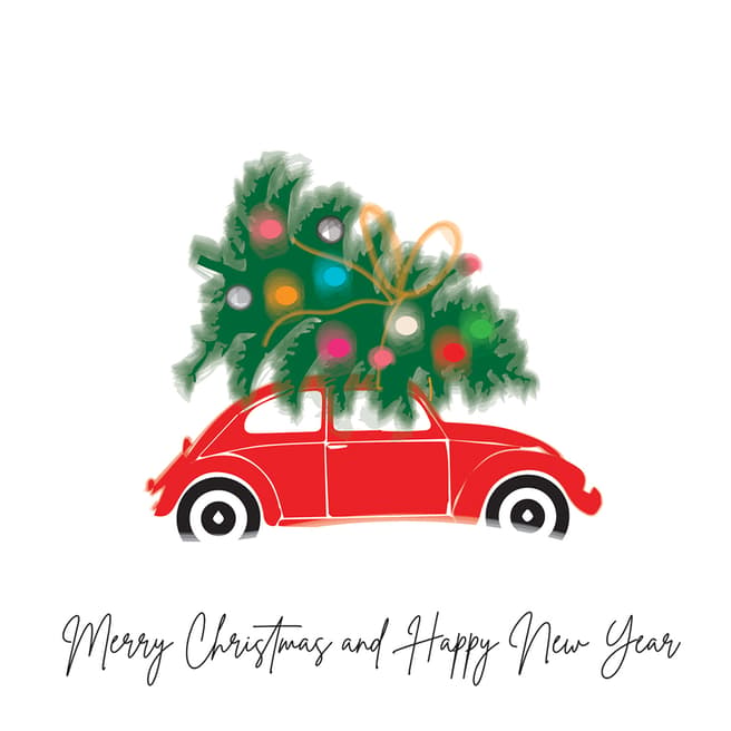 Five Dollar Shake Pack of 12 Car Christmas Cards
