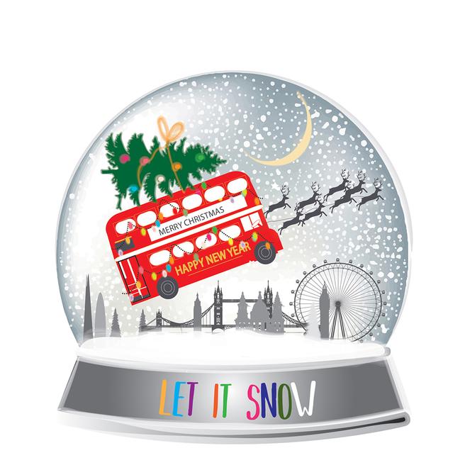 Five Dollar Shake Pack of 12 London Bus Christmas Cards