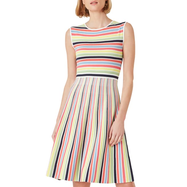 Hobbs London Rainbow Stripe Dress