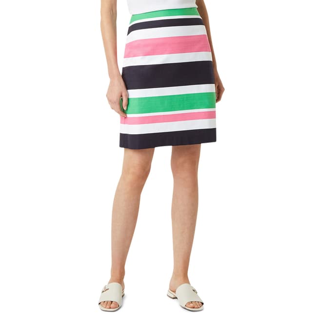 Hobbs London Black Multi Stripe Ayla Skirt