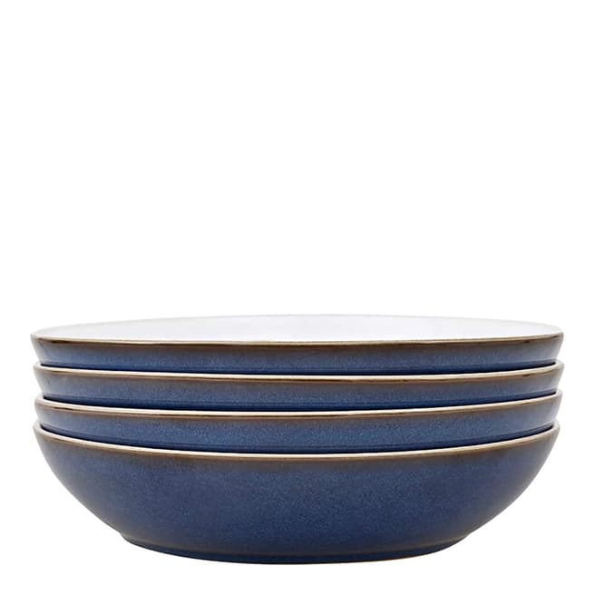 Denby Set of 4 Imperial Blue Pasta Bowls