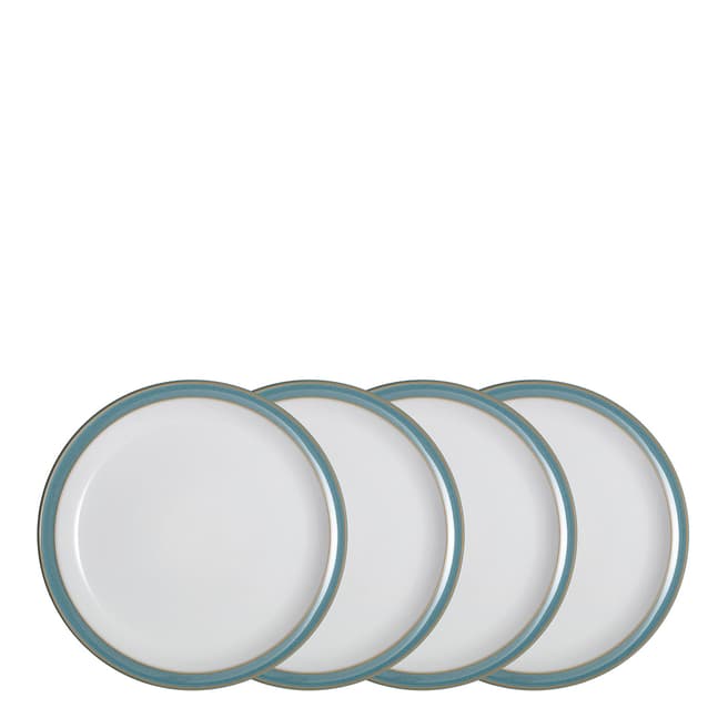 Denby Set of 4 Azure Dinner Plates