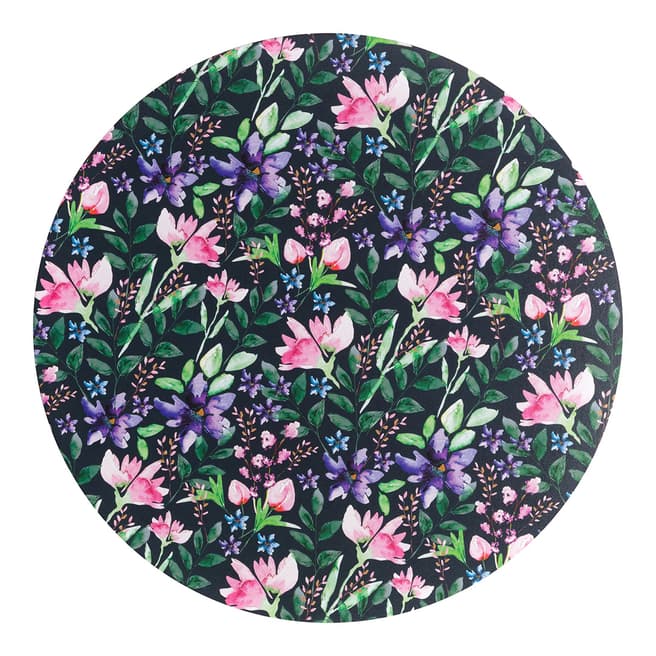 Denby Set of 6 Dark Floral Round Placemats