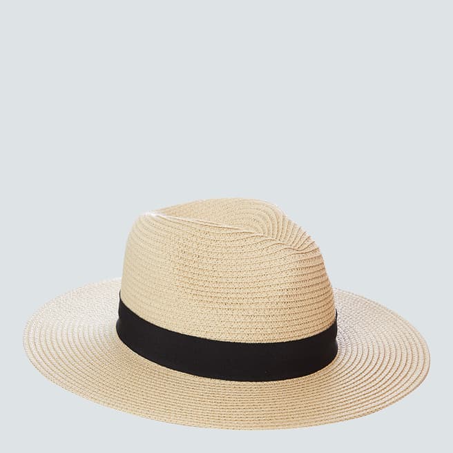 N°· Eleven Cream Woven Fedora Hat