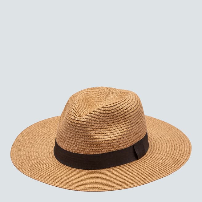 N°· Eleven Tan Woven Fedora Hat