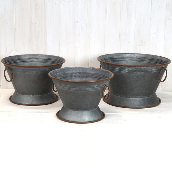 The Satchville Gift Company Set Of 3 Large Metal Bowls