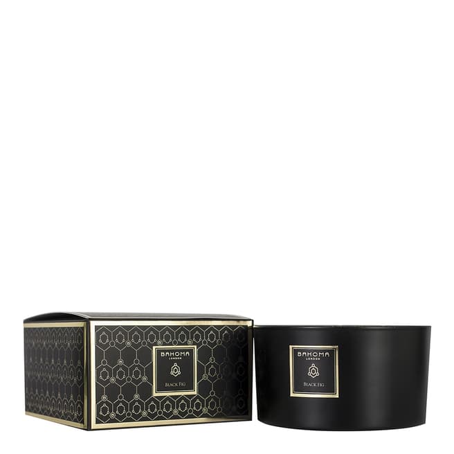 Bahoma Obsidian Candle with 3 wick  Black Fig