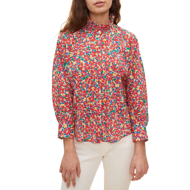 Claudie Pierlot Multi Daisy Print Cotton Shirt