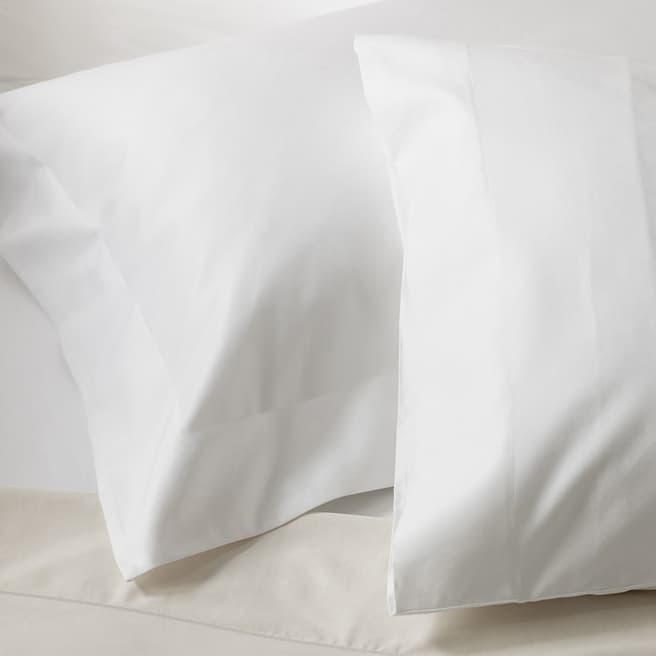 Earlys of Witney 200TC Pair of Housewife Pillowcases, White