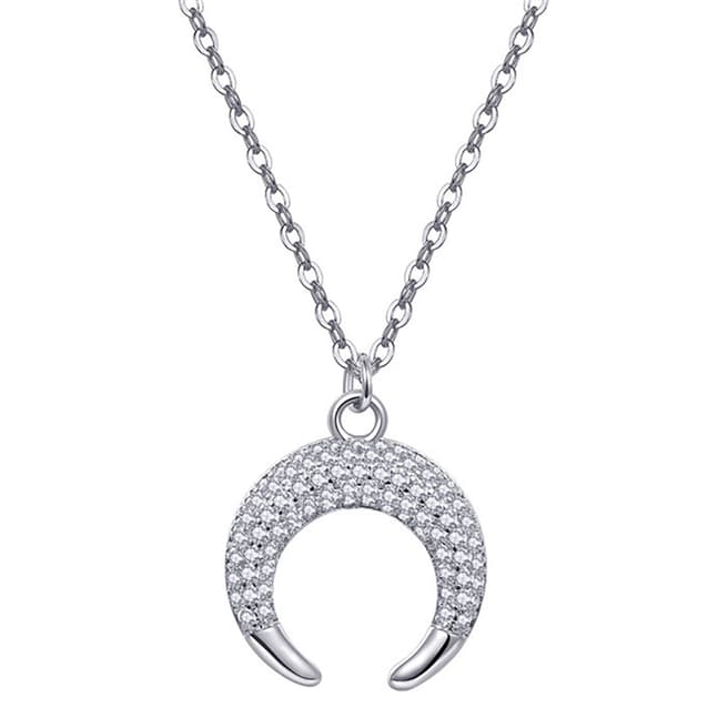 Ma Petite Amie White Gold Plated Necklace with Swarovski Crystals