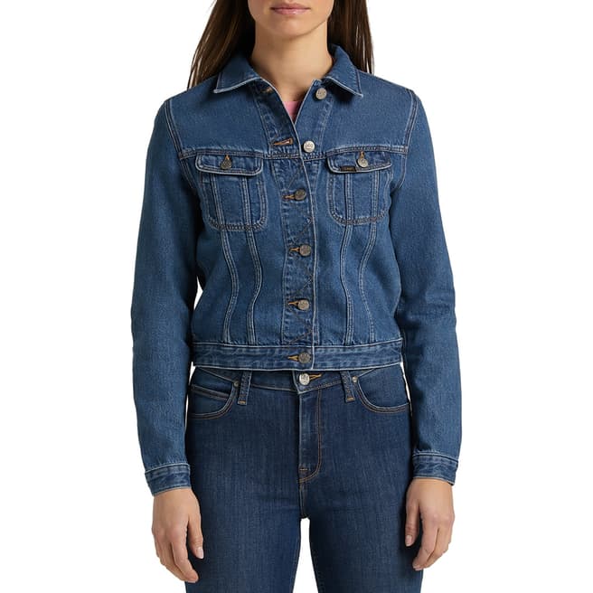 Lee Jeans Indigo Button Through Denim Cotton Jacket