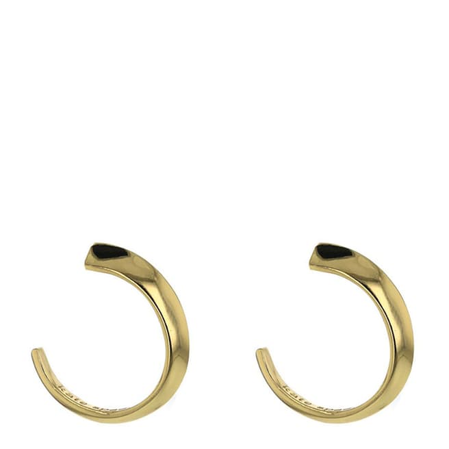 Kate Spade Gold Faceted Bar Mini Hoop Earrings