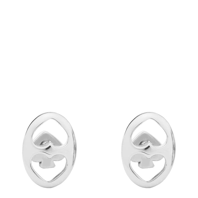Kate Spade Silver Duo Link Stud Earrings