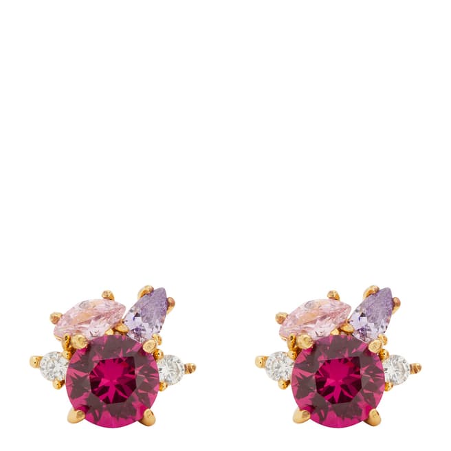 Kate Spade Pink Multi Little Gem Cluster Stud Earrings