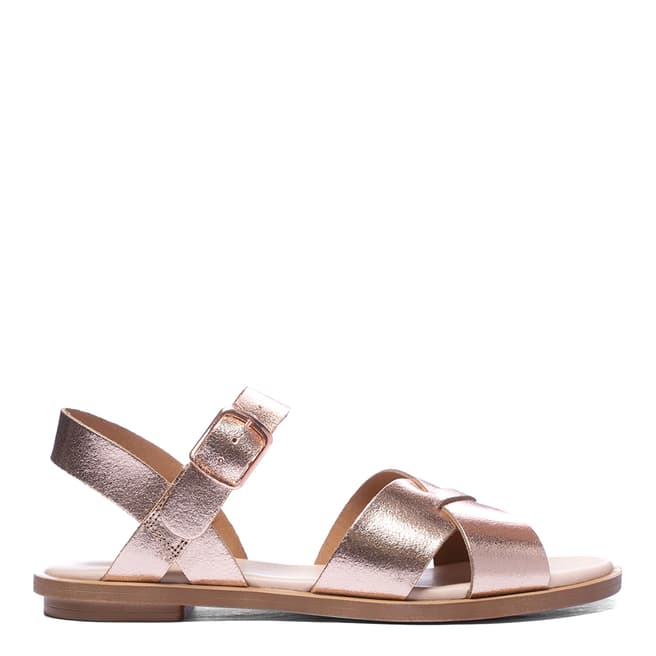 Clarks Rose Gold Leather Willow Gild Sandal