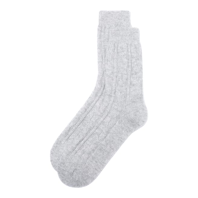Laycuna London Luxury Grey Cashmere Socks 