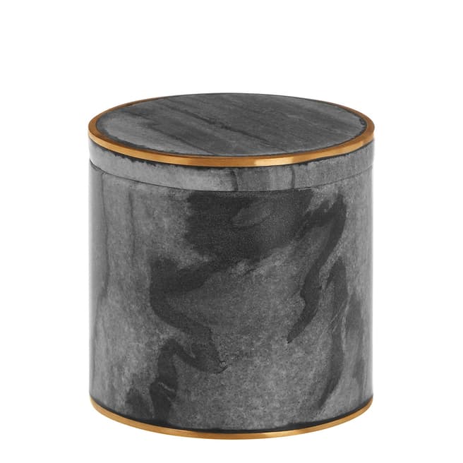 Premier Housewares Marble Storage Pot, Grey/Gold