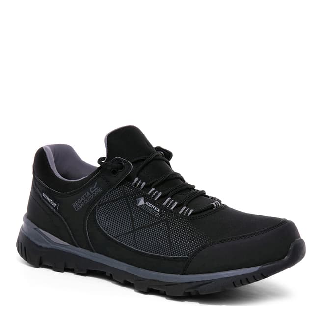 Regatta Black/Grey Highton Stretch Waterproof Walking Shoes 