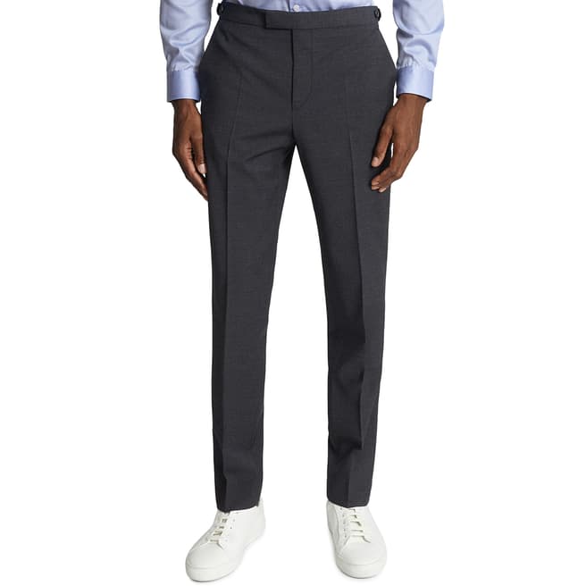 Reiss Charcoal Hope Wool Blend Suit Trousers
