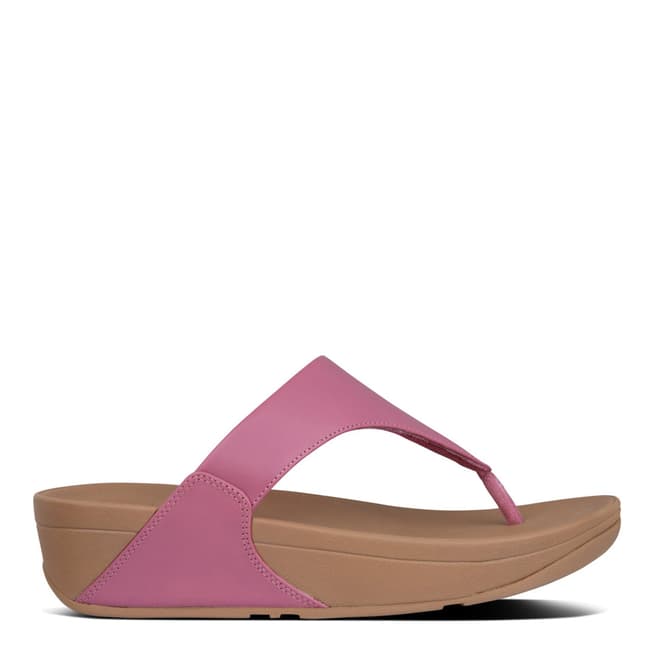 FitFlop Heather Pink Lulu Leather Toe Post Sandals