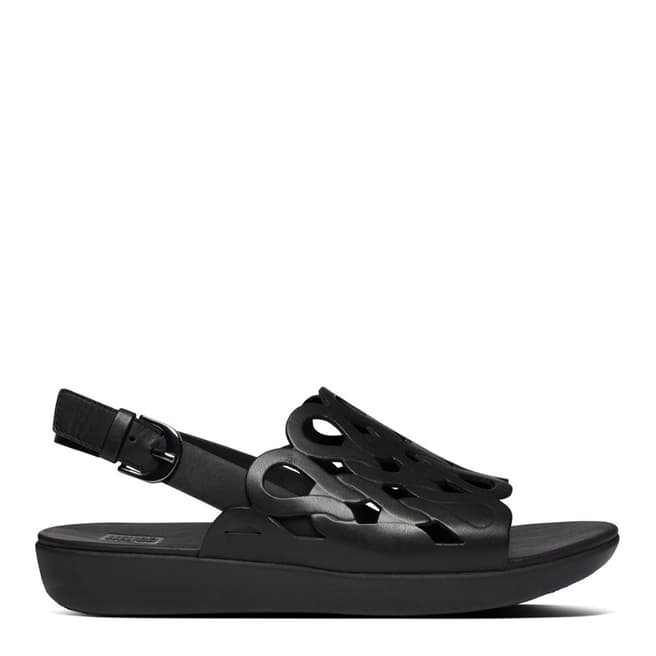 FitFlop Black Elodie Entwined Back-Strap Sandals