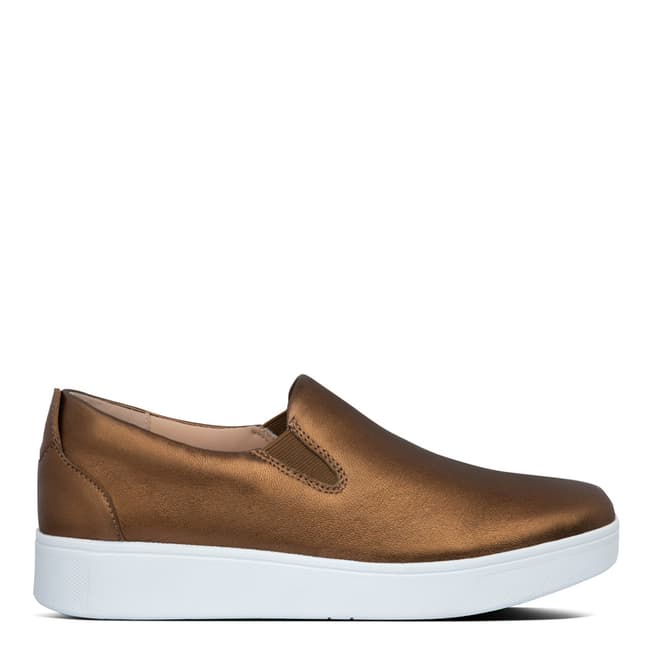 FitFlop Bronze Rally Slip-On Sneakers