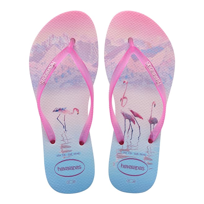 Havaianas Rose/Pink Slim Paisage Flip Flops
