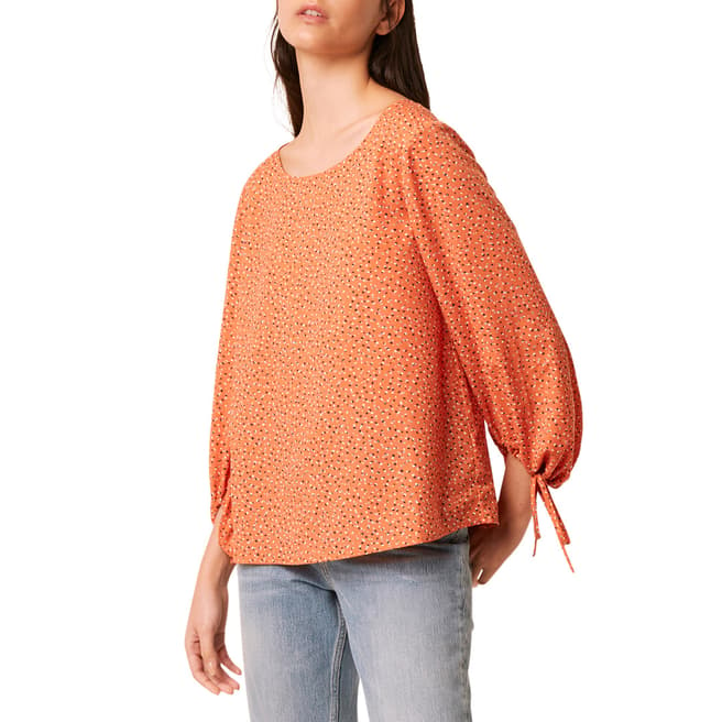 French Connection Orange Chinwe Light Top