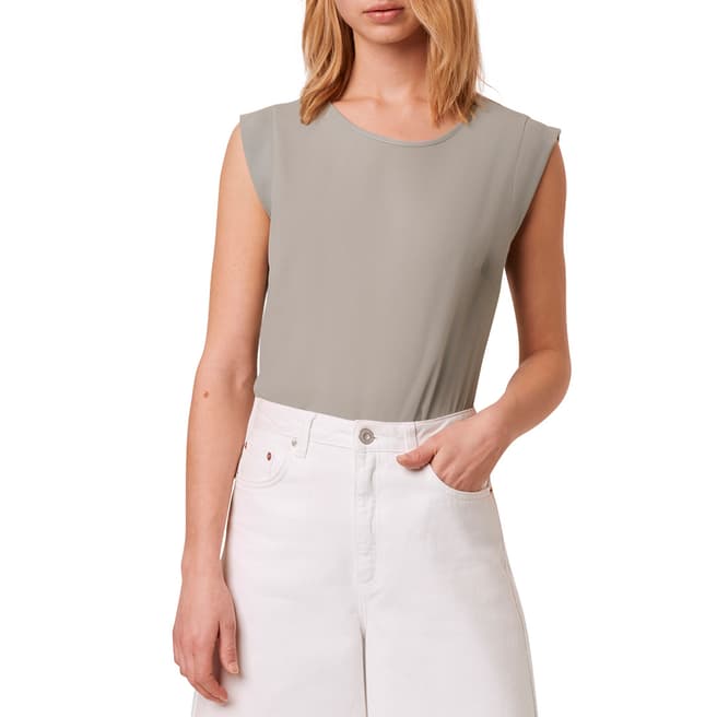French Connection Grey Light Sleeveless Top