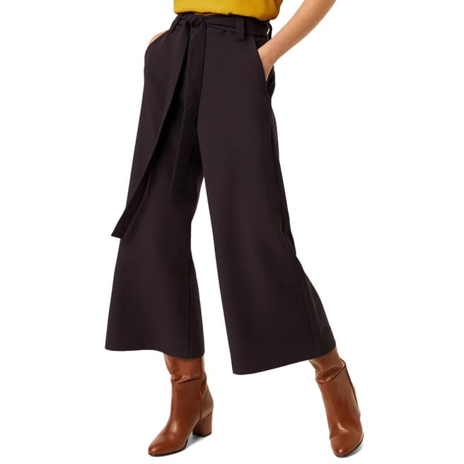 French Connection Navy Cropped Flare Trousers