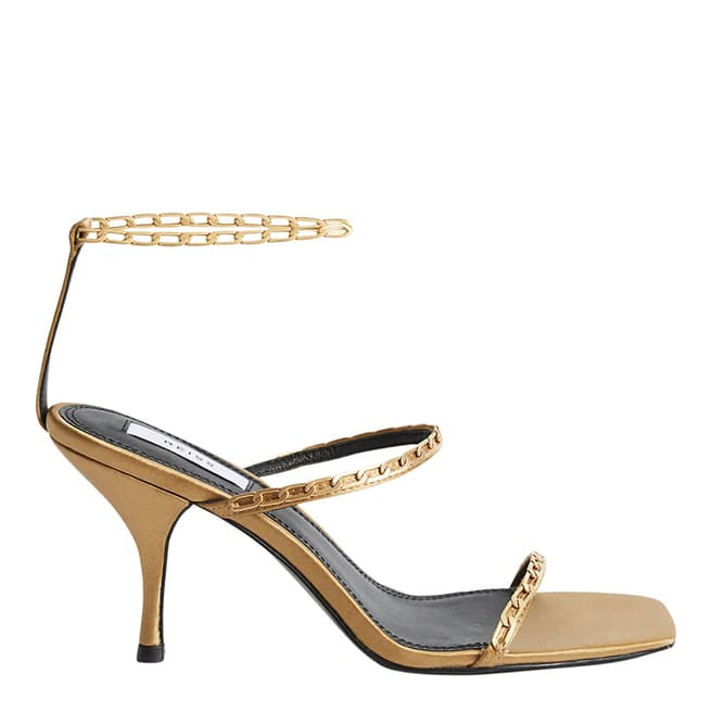 Reiss Gold Magda Chain Heels