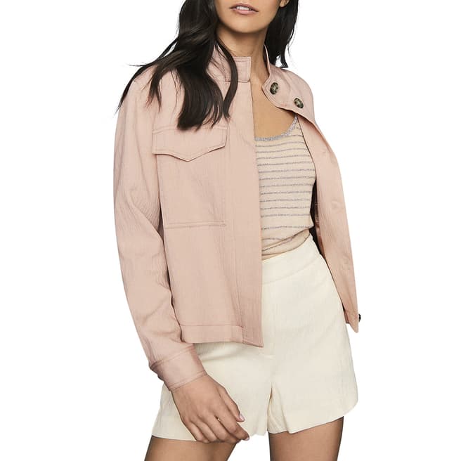 Reiss Pink Ives Utility Jacket