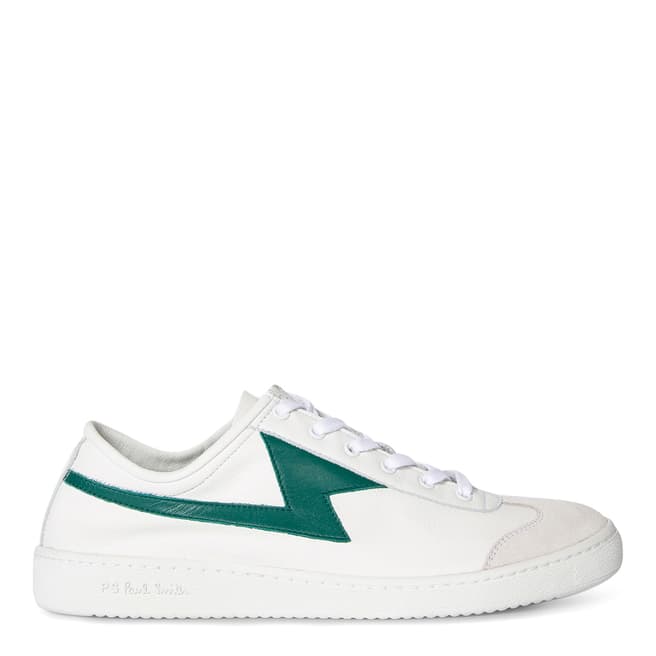 PAUL SMITH White Leather Ziggy Trainers 