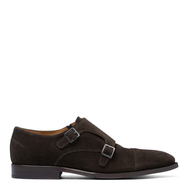 PAUL SMITH Brown Suede Frank Double Monk Shoes