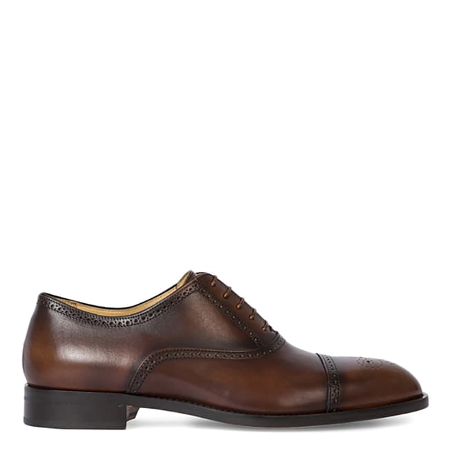 PAUL SMITH Tan Leather Oxford Shoes