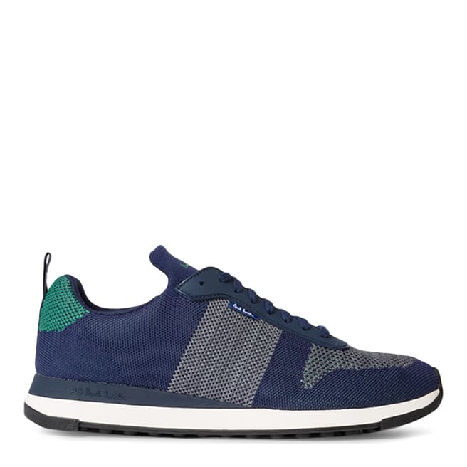 PAUL SMITH Navy Recycled Knit Rappid Trainers