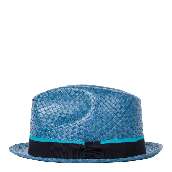 PAUL SMITH Blue Boven Straw Hat