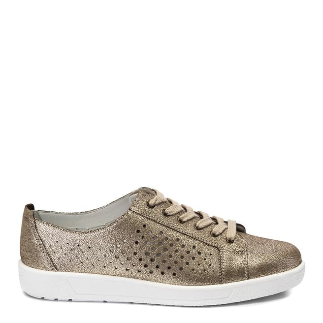 Belwest Gold Leather Trainers