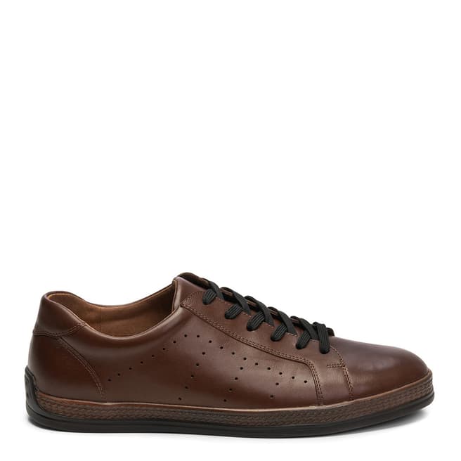 Belwest Brown Leather Trainers