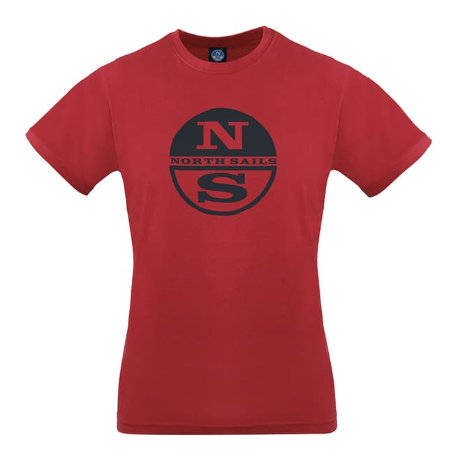 NORTH SAILS Red Graphic Circle Print T-Shirt
